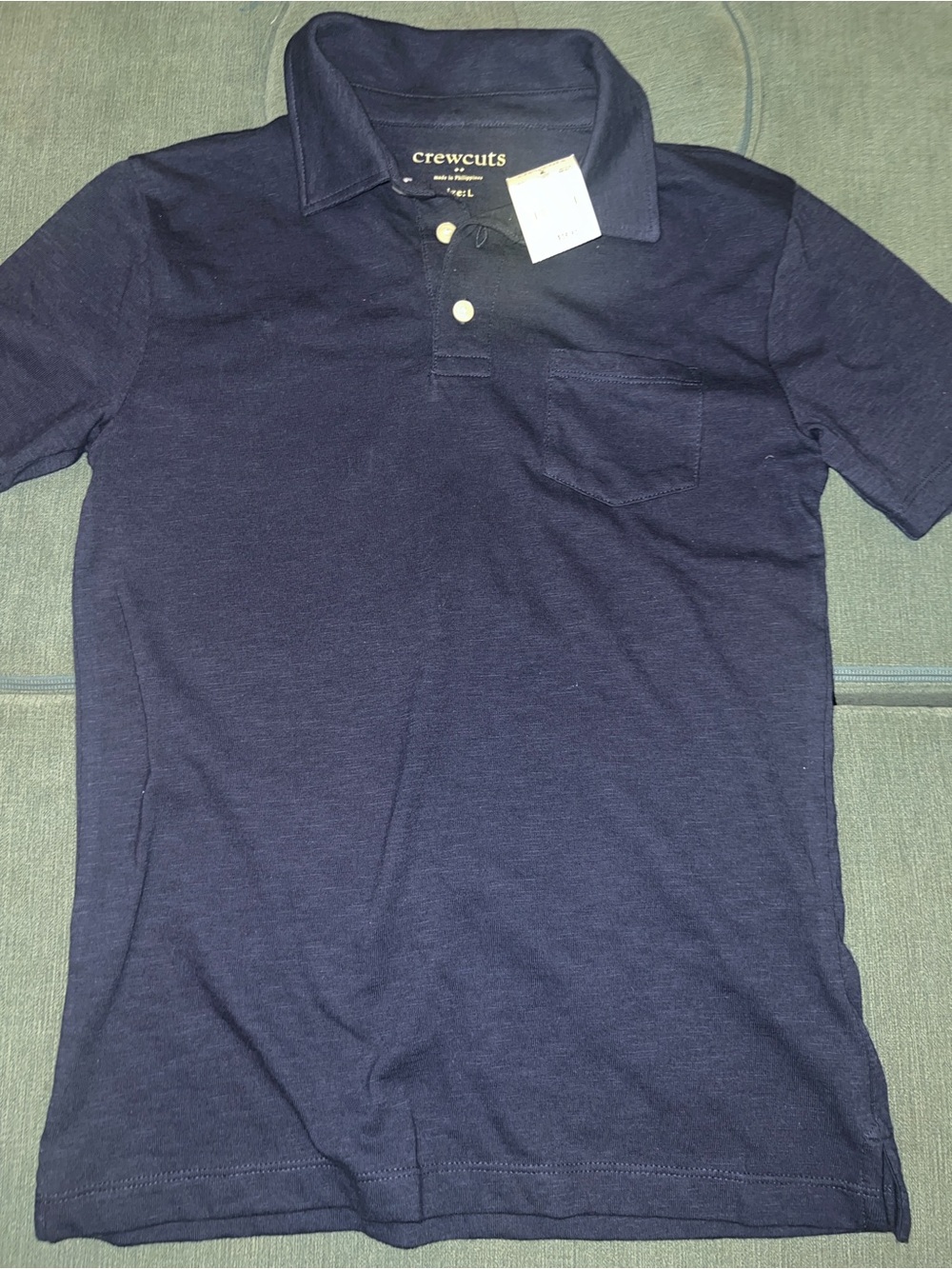 Crewcuts Navy Blue Polo with Chest Pocket